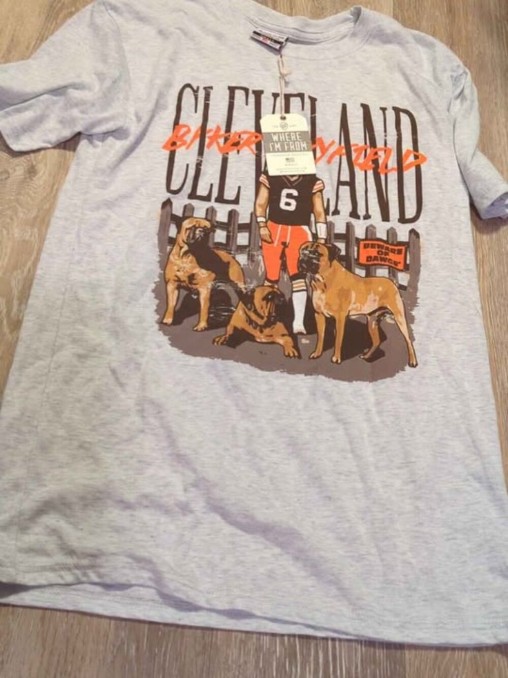 Where I'm From Baker Mayfield Cleveland Browns T-shirt men's small new